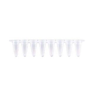 [MB-Q100C] 0.1ml qPCR 8-Strip Clear Tubes (With Optical Caps)